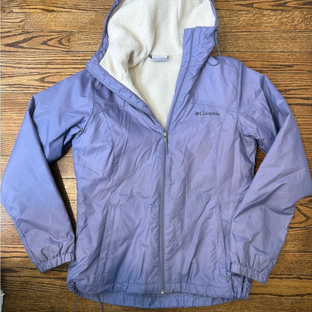 Columbia Lavender and Cream Fleece Jacket
